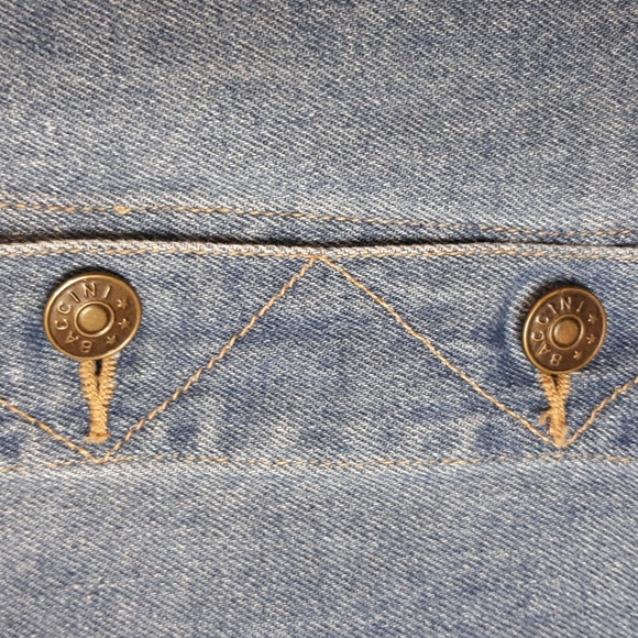 Baccini Jean Skirt with Button Down Front (#70) - Picture 7 of 10